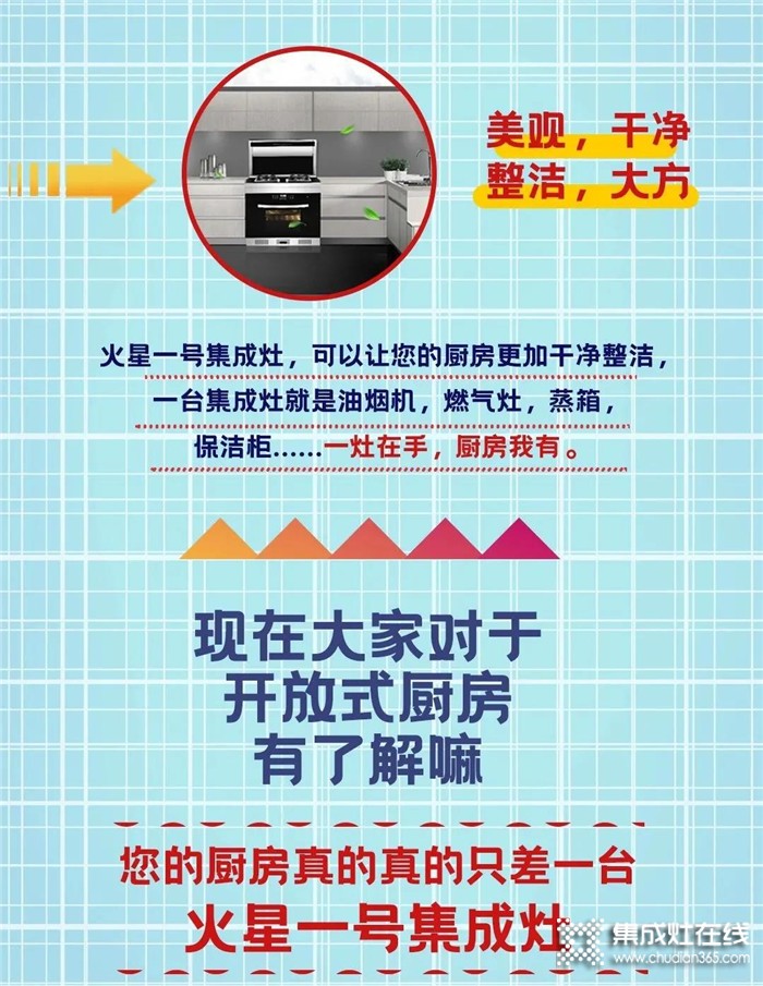 你家的開放式廚房，就差一臺火星一號集成灶啦